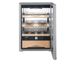 Liebherr Stand-Weinklimaschrank, WKes 653 GrandCru, 42,5 x 61,2 cm,12 Flaschen, EEK: E, Edelstahl
