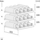 Liebherr Stand-Weinklimaschrank, WKes 653 GrandCru, 42,5 x 61,2 cm,12 Flaschen, EEK: E, Edelstahl
