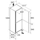 Liebherr Stand-Kühl-Gefrierkombination, CNsfd 5204 Pure, 59,7 x 185,5 cm, 319 l, EEK: D, NoFrost, EasyFresh, SteelFinish