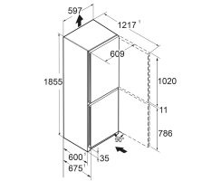Liebherr Stand-Kühl-Gefrierkombination, CNsdb 5223 Plus, 59,7 x 185,5 cm, 330 l, EEK: B, NoFrost, EasyFresh, Edelstahl **Mit 10-Jahre Herstellergarantie**