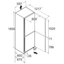 Liebherr Stand-Kühl-Gefrierkombination, CNbdb 5223 Plus, 59,7 x 185,5 cm, 330 l, EEK: B, NoFrost, EasyFresh, BlackSteel **Mit 10-Jahre Herstellergarantie**