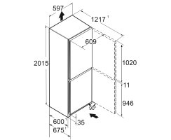 Liebherr Stand-Kühl-Gefrierkombination, CNsfc 573i Plus, 59,7 x 201,5 cm, 359 l, EEK: C, NoFrost, EasyFresh, SteelFinish