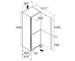 Liebherr Stand-Kühl-Gefrierkombination, CBNbda 5223 Plus, 59,7 x 185,5 cm, 320 l, EEK: A, NoFrost, BioFresh, BlackSteel **Mit 10-Jahre Herstellergarantie**