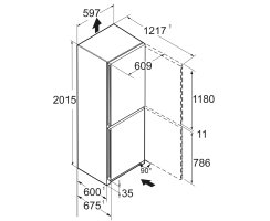 Liebherr Stand-Kühl-Gefrierkombination, CBNbdc 573i Plus, 59,7 x 201,5 cm, 360 l, EEK: C, NoFrost, BioFresh, BlackSteel