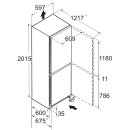 Liebherr Stand-Kühl-Gefrierkombination, CBNbdc 573i Plus, 59,7 x 201,5 cm, 360 l, EEK: C, NoFrost, BioFresh, BlackSteel