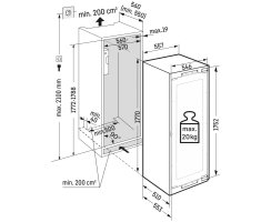 Liebherr Einbau-Weintemperierschrank, EWTdf 3553 Vinidor, 55,7 x 177 cm, 80 Flaschen, EEK: G