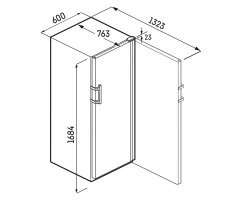 Liebherr Stand-Weinlagerschrank, WPbl 5001 GrandCru, 59,7 x 168,4 cm, 196 Flaschen, EEK: F
