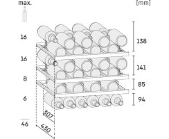 Liebherr Unterbau-Weinschrank, UWpri 3661 Vinidor, 60 x 82-88 cm, 44 Flaschen, EEK: F