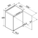 Liebherr Tischgefrierschrank, Fe 1003 Pure, mit SmartFrost, 55 x 68 cm, 75 l, EEK: E