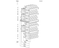 Liebherr Stand-Weintemperierschrank, WPsd 4652 Vinidor, 59,7 x 145,4 cm, 107 Flaschen, EEK: F