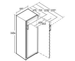 Liebherr Stand-Weintemperierschrank, WPsd 4652 Vinidor, 59,7 x 145,4 cm, 107 Flaschen, EEK: F