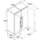 Liebherr Stand-Side-by-Side, XRFbs 5295 Peak NoFrost, BioFresh, IceMaker und Wasserspender mit Festwasseranschluss,120,4 x 185,5 cm, 663 l, EEK: D/C