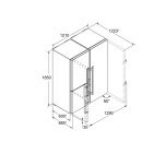Liebherr Stand-Side-by-Side mit Weinteil, XRCst 5295 Peak 120,4 x 185,5 cm, 689 l, EEK: C