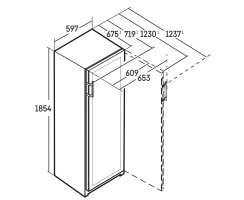 Liebherr Stand-Weintemperierschrank, 59,7 x 185,4 cm, 155 Flaschen, EEK: F, WPbsi 5252 Vinidor