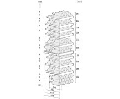 Liebherr Stand-Weintemperierschrank, WPgbi 5272 Vinidor,59,7 x 185,4 cm, 106 Flaschen, EEK F