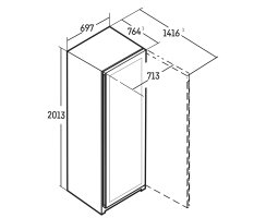 Liebherr Stand-Weintemperierschrank, WPgbi 7472 Vinidor, 69,7 x 201,3 cm, 204 Flaschen, EEK: F