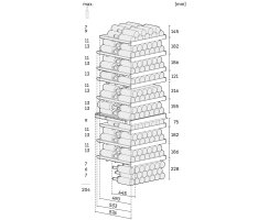 Liebherr Stand-Weintemperierschrank, WPgbi 7472 Vinidor, 69,7 x 201,3 cm, 204 Flaschen, EEK: F