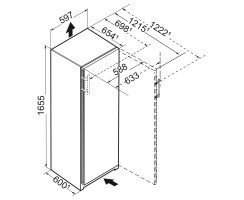 Liebherr Standgefrierschrank, FNb 505i Prime, mit BluRoX-Tür und NoFrost, 59,7 x 165,5 cm, 238 l, EEK: B