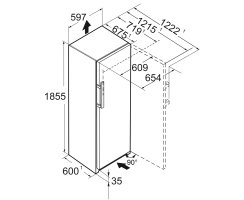 Liebherr Standgefrierschrank, FNc 527i Peak, mit NoFrost und EasyTwist-Ice, 59,7 x 185,5 cm, 277 l, EEK: C