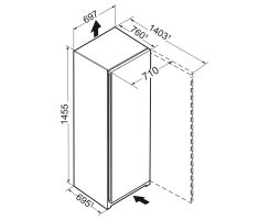 Liebherr Standgefrierschrank, FNc 6625 Plus, mit NoFrost, 69,7 x 145,5 cm, 260 l, EEK: C