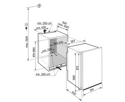 Liebherr Einbaukühlschrank mit Gefrierfach, DRe 3901 Pure, dekorfähig, inkl. Alu-Dekorrahmen, Nische 87,4 - 88 / 56 - 57 / 55 cm, 117 l, EEK: E, EasyFresh