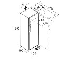 Liebherr Standgefrierschrank, FNc 727i Peak, mit NoFrost und EasyTwist-Ice, 69,7 x 185,5 cm, 363 l, EEK: C