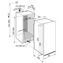 Liebherr Einbaukühlschrank mit Gefrierfach, DRe 4101 Pure, dekorfähig, inkl. Alu-Dekorrahmen, Nische 122 - 122,6 / 56 - 57 / 55,0 cm, 182 l, EEK: E, EasyFresh