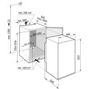 Liebherr Einbaukühlschrank mit Gefrierfach, IRSe 4101 Pure, Schlepptür, Nische 121,6 - 123,1 / 56 - 57 / 55,0 cm, 182 l, EEK: E, EasyFresh