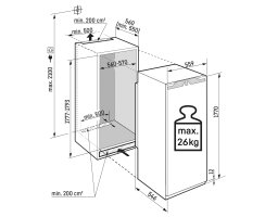 Liebherr Einbaukühlschrank, IRBAc 5171 Peak, integrierbar, mit BioFresh Professional und AutoDoor, 276 l, EEK: C