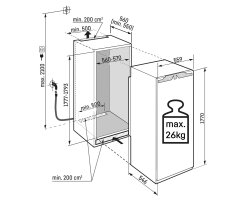 Liebherr Einbaukühlschrank, IRBAc 5190 Peak, integrierbar, mit BioFresh Professional und AutoDoor, 296 l, EEK: C