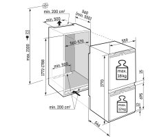 Liebherr Kühl-Gefrierkombination, ICc 5123 Plus, mit EasyFresh und SmartFrost, 264 l, EEK: C