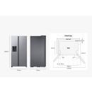 Samsung Side-by-Side mit Slim Ice Maker und Wassertank, 628 l, Edelstahl Look, RS64DG53R3S9EF