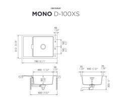 Schock Einbauspüle Flächenbündig Mono D-100XS FB Puro inkl. Holzschneidbrett