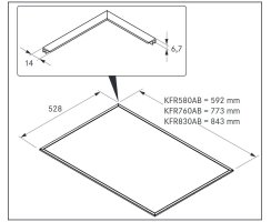 BORA Kochfeldrahmen All Black KFR760AB für Breite 760mm
