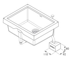 BORA Sink Selbstreinigende Quarzkomposit-Unterbau-Sp&uuml;le SINK1