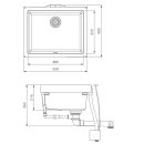 BORA Sink Selbstreinigende Quarzkomposit-Unterbau-Sp&uuml;le SINK1