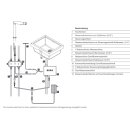 BORA Sink Selbstreinigende Quarzkomposit-Unterbau-Sp&uuml;le mit Armatur SINKS1