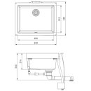 BORA Sink Selbstreinigende Quarzkomposit-Unterbau-Sp&uuml;le mit Armatur SINKS1