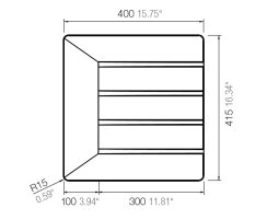 Schock Abtropfmatte 40 x 41,5 cm aus Silikon 629188