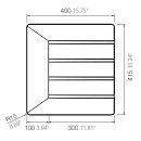 Schock Abtropfmatte 40 x 41,5 cm aus Silikon 629188
