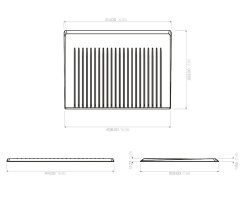 Schock Abtropfmatte 40,8 x 30,3 cm aus Silikon 629189