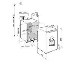 Liebherr Kühlschrank, IRe 3900 Pure, integrierbar, Nische 87,4 - 89 / 56 - 57 / 55,0 cm, 136 l, EEK: E