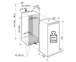 Liebherr Kühlschrank, IRe 5100 Pure, integrierbar, Nische 177,2 - 178,8 / 56 - 57 / 55,0 cm, 308 l, EEK: E