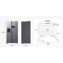 Samsung Side-by-Side mit AI Home und Wassertank, 621 l, Edelstahl, EEK:D, RS90F65EDTEF