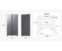 Samsung Side-by-Side mit Metal Cooling und Festwasseranschluss, 634 l, Edelstahl, EEK:C, RS70F66KCTEF