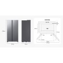 Samsung Side-by-Side mit Metal Cooling und Festwasseranschluss, 634 l, Edelstahl, EEK:C, RS70F66KCTEF