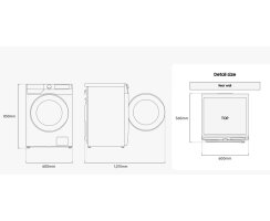 Samsung Waschtrockner WD6100D SLIM, AI Wash und AI Ecobubble, 9/5 kg, EEK: E/A, schwarz, WD90DG6G94BBU2