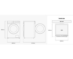 Samsung Waschtrockner WD6100D SLIM, AI Wash und AI Ecobubble, 9/5 kg, EEK: E/A, weiß, WD90DG6G94BKU2