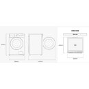 Samsung Waschtrockner WD6100D SLIM, AI Wash und AI Ecobubble, 9/5 kg, EEK: E/A, weiß, WD90DG6G94BKU2