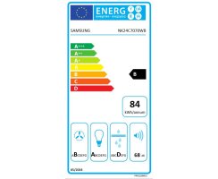 Samsung Kopffrei-Haube mit Auto Connect, Schwarzes Glas, 60 cm, NK24C7070WBUR
